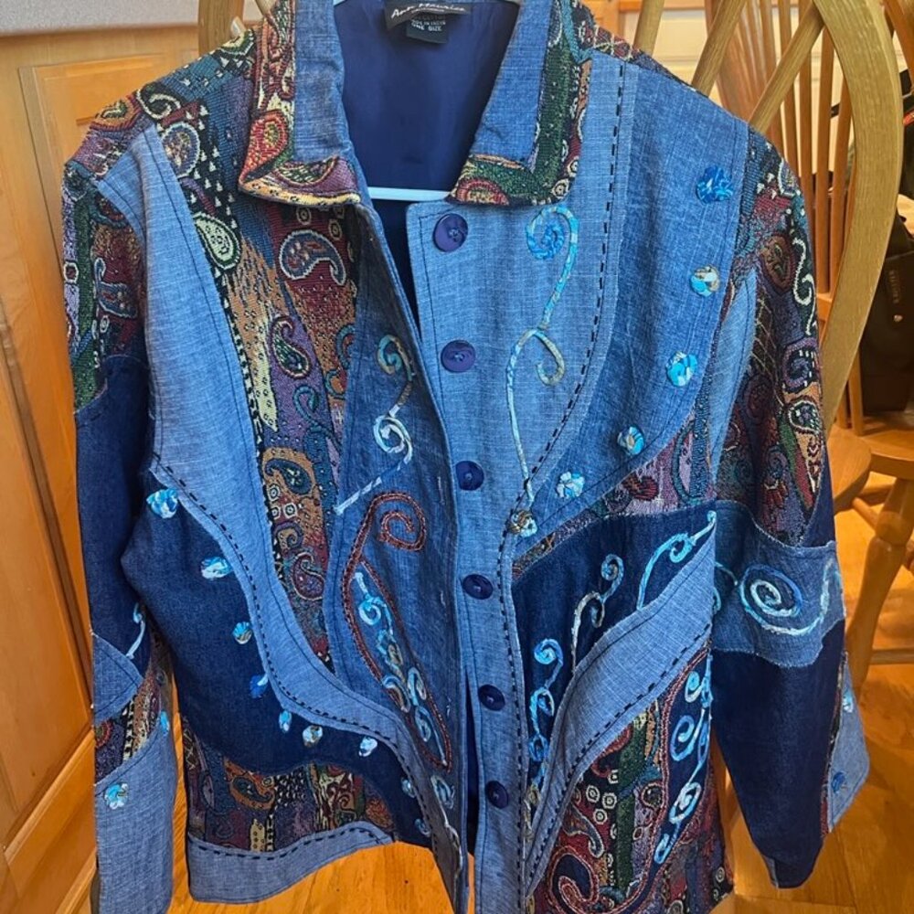 Stunning Handcrafted womens denim jacket